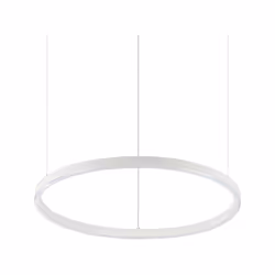 Collezione ORACLE FORME SLIM E CONTEMPORANEE Sospensione costituita da una montatura sottile in alluminio verniciato BIANCO o ...
