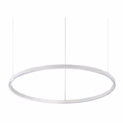 Collezione ORACLE FORME SLIM E CONTEMPORANEE Sospensione costituita da una montatura sottile in alluminio verniciato BIANCO o ...