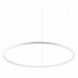 Collezione ORACLE FORME SLIM E CONTEMPORANEE Sospensione costituita da una montatura sottile in alluminio verniciato BIANCO o ...