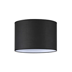 Paralume Cilindro Set Tessuto Nero D30
