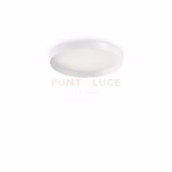Plafoniera con corpo luce verniciato a polveri RAL 9016, ottica arretrata con diffusore in PMMA micropirismatizzato con contr ...