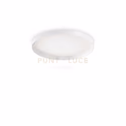 Plafoniera con corpo luce verniciato a polveri RAL 9016, ottica arretrata con diffusore in PMMA micropirismatizzato con contr ...