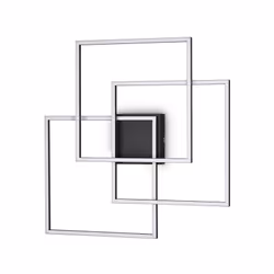 Collezione FRAME INCROCI LUMINOSI Plafoniera che riproduce 3 quadrati che si incrociano con base e montatura in metallo verni ...