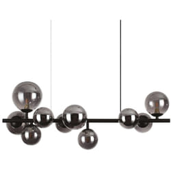 Sospensione Contemporanea Perlage Metallo Nero 10 Luci G9 3W 3000K Luce Calda