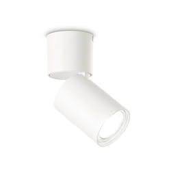Ideal Lux - Plafoniera Moderna Toby Metallo Bianco 1 Luce Gu10 7W 3000K Luce Calda