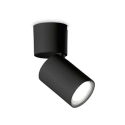 Ideal Lux - Plafoniera Moderna Toby Metallo Nero 1 Luce Gu10 7W 3000K Luce Calda