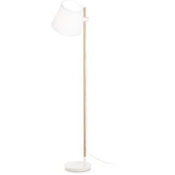 Ideal Lux - Piantana Industrial-Minimal Axel Legno Bianco 1 Luce E27