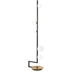 Ideal Lux - Piantana Industrial-Minimal Birds Metallo Nero 5 Luci G9 3W 3000K Luce Calda