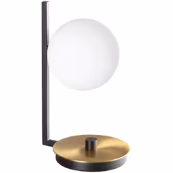 Montatura in metallo verniciato con disco decorativo in ottone satinato. Diffusori in vetro soffiato bianco acidato. Cavo in ...