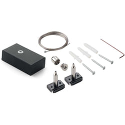 Ideal Lux - Kit Cavo Singolo 2Mt e Rosone Ego Alluminio Color Acciaio