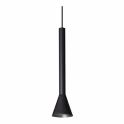 Collezione DIESIS ELEGANTI E MINIMAL Sospensione moderna con rosone e diffusore in metallo verniciato a polveri nero.. Sorgen ...