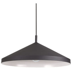 Ideal Lux - Sospensione Industrial-Minimal Yurta Metallo Nero 1 Luce E27 D50