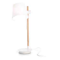 Collezione AXEL STILE NORDICO MINIMAL Lampada da tavolo con base e raccordi in metallo verniciati a polvere bianco, stelo in  ...