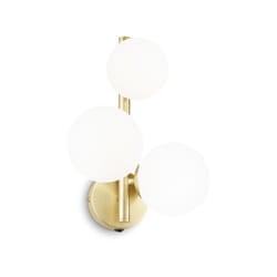 Ideal Lux - Applique Contemporanea Perlage Metallo Ottone 3 Luci G9 3W 3000K Luce Calda