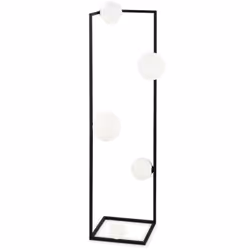 Collezione ANGOLO STILE SENZA CONFINI Piantana 5 luci contemporanea con montatura in metallo verniciato nero.. Elementi diffu ...