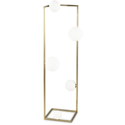 Ideal Lux - Piantana Industrial Angolo Metallo Ottone 5 Luci G9 3W 3000K Luce Calda
