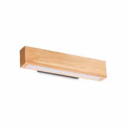 Collezione CRAFT LEGNO NATURALE PER I TUOI INTERNI Lampada da parete con base in metallo verniciato nero opaco..