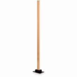 Collezione CRAFT LEGNO NATURALE PER I TUOI INTERNI Lampada da terra con base in metallo verniciato nero opaco..