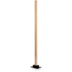 Ideal Lux - Piantana Industrial-Minimal Craft Legno Marrone Led 26W 3000K Luce Calda