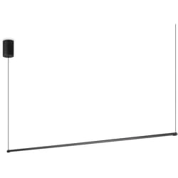 Sospensione Industrial-Minimal Essence Metallo Nero Led 20W 3000K Luce Calda