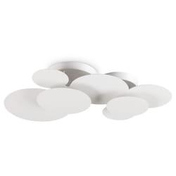 Ideal Lux - Plafoniera Moderna Cloud Metallo Bianco Led 46W 3000K Luce Calda