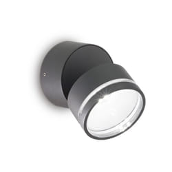 Applique Moderna Round Omega Metallo Antracite Led 7W 4000K Luce Naturale