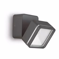 Collezione OMEGA PUNTA LA LUCE SULL'ESTERNO Applique moderno a forma quadrata con corpo luce in alluminio verniciato a polver ...
