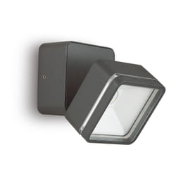 Ideal Lux - Applique Moderna Square Omega Metallo Antracite Led 7W 4000K Luce Naturale