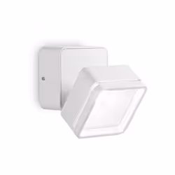 Collezione OMEGA PUNTA LA LUCE SULL'ESTERNO Applique moderno a forma quadrata con corpo luce in alluminio verniciato a polver ...