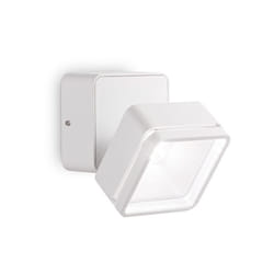 Applique Moderna Square Omega Metallo Bianco Led 7W 4000K Luce Naturale