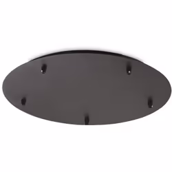 Collezione ROSONE ACCESSORI IDEAL LUX Rosone tondo in metallo nero con5 fori persospensione da far scendere dal soffitto o pe ...