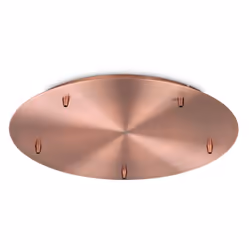 Collezione ROSONE ACCESSORI IDEAL LUX Rosone tondo in metallo rame con5 fori persospensione da far scendere dal soffitto o pe ...