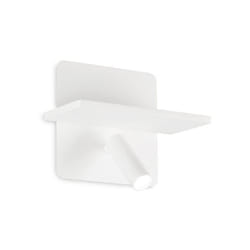 Ideal Lux - Applique Moderna Piano Metallo Bianco 2 Luci Led 10W 3000K Luce Calda