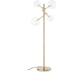 Ideal Lux - Piantana Contemporanea Equinoxe Metallo Ottone 4 Luci 2W 3000K Luce Calda