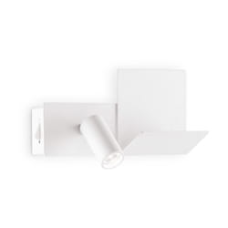 Applique Moderna Komodo-1 Metallo Bianco Led 4,5W 3000K Luce Calda
