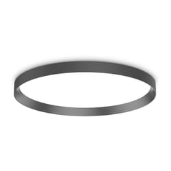 Plafoniera Moderna Fly Alluminio-Materie Plastiche Nero Led 53W 3000K D60Cm
