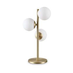Lampada Da Scrivania Contemporanea Perlage Metallo Ottone 3 Luci G9 3W 3000K