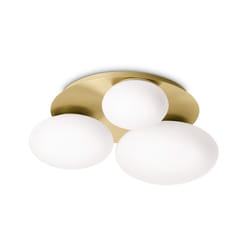 Ideal Lux - Plafoniera Contemporanea Ninfea Metallo Ottone 3 Luci Gx53 9W 3000K Luce Calda