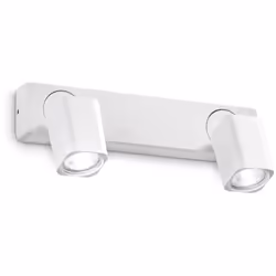 Collezione Rudy LA DIREZIONE CHE VUOI TU Spot Contemporaneo Rudy Alluminio Bianco 2 Luci GU10 35W 3000K IP20 A++ h.12,5 D. L. ...