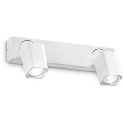 Ideal Lux - Spot Contemporaneo Rudy Alluminio Bianco 2 Luci Gu10 35W 3000K Ip20