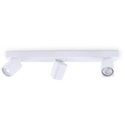 Ideal Lux - Spot Contemporaneo Rudy Alluminio Bianco 3 Luci Gu10 35W 3000K Ip20