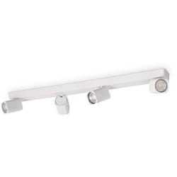 Ideal Lux - Spot Contemporaneo Rudy Alluminio Bianco 4 Luci Gu10 35W 3000K Ip20