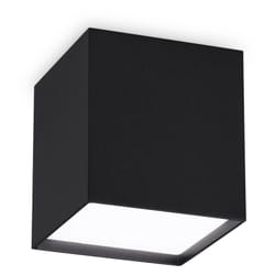 Ideal Lux - Plafoniera Contemporanea Kubiko Alluminio Nero Led Integrato 10W 3000K Ip20