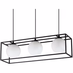 Collezione Lingotto DESIGN GEOMETRICO Lampadario a sospensione Contemporaneo Lingotto Metallo Nero 3 Luci E14 28W IP20 A++ h. ...