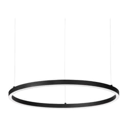Sospensione Moderna Oracle Alluminio-Plastiche Nero Led 38W 4000K D70Cm