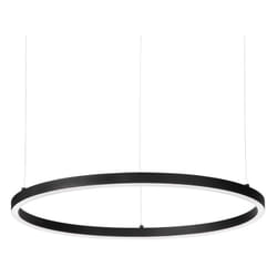 Sospensione Moderna Oracle Alluminio-Plastiche Nero Led 55W 4000K D90Cm