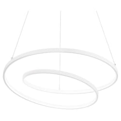Sospensione Moderna Oz Metallo Bianco Led 55W 3000K Luce Calda D80 Dali