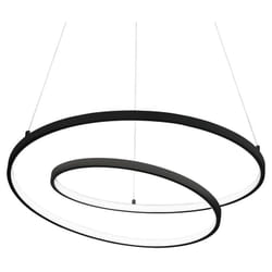 Sospensione Moderna Oz Metallo Nero Led 55W 3000K Luce Calda D80 Dali