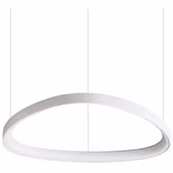 Collezione Gemini UNO SPECCHIO DI LUCE Lampadario a sospensione Contemporaneo Gemini Metallo Bianco Led Integrato 48W 3000K I ...