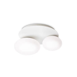 Ideal Lux - Plafoniera Contemporanea Ninfea Metallo Bianco 2 Luci Gx53 9W 3000K Luce Calda